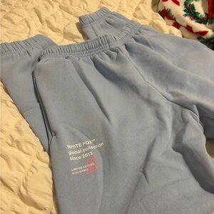 White Fox Light Blue Sweatpants